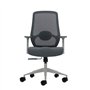 Cadeira de escritório ergonômica Oqonos Cherg 026 com suporte lombar ajustável em altura e profundidade, apoios de braço 4D, pis