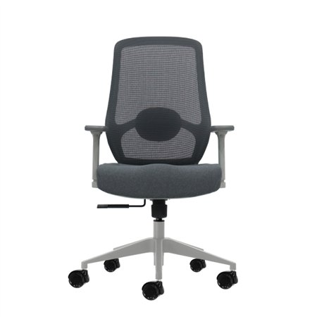 Cadeira de escritório ergonômica Oqonos Cherg 026 com suporte lombar ajustável em altura e profundidade, apoios de braço 4D, pis