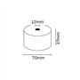 Rolo de papel térmico Oqonos 37x70x12mm, livre de BPA, certificado FSC