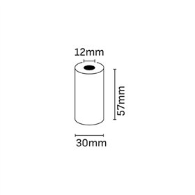 Rolo de papel térmico Oqonos 57x30x12mm, livre de BPA, certificado FSC
