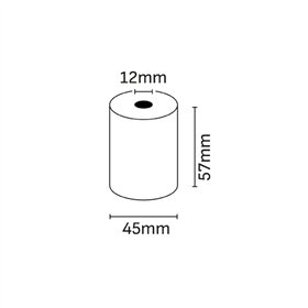 Rolo de papel térmico Oqonos 57x45x12mm, livre de BPA, certificado FSC