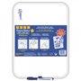Quadro branco Alpino Clipper 35x25cm - Um lado branco e um lado quadriculado - Apagável a seco - Inclui marcador com apagador - 