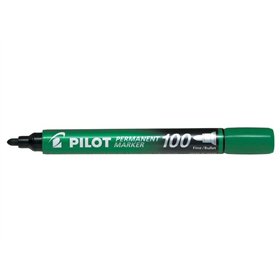 Marcador permanente Pilot 100 - Ponta redonda de 4,5 mm - Largura da linha de 1 mm - Verde