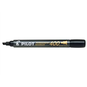 Marcador permanente Pilot 400 - Ponta chanfrada de 4,5 mm - Espessura da linha de 4 mm - Preto