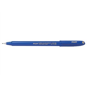 Marcador permanente Pilot Super Color Ultra Fine - Ponta de poliacetal de 1 mm - Sem xileno - Azul