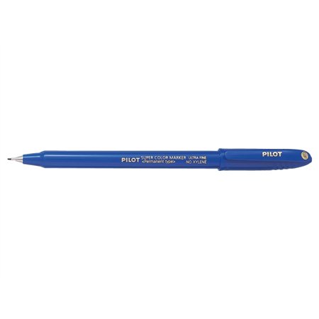 Marcador permanente Pilot Super Color Ultra Fine - Ponta de poliacetal de 1 mm - Sem xileno - Azul
