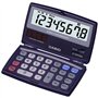 Calculadora de bolso Casio SL-100VERA com visor LCD extragrande de 8 dígitos, função conversor de euro e cor azul-escura.