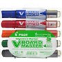 Marcadores para quadro branco Pilot V-Board Master Begreen, pacote com 5 unidades - Ponta redonda de 6 mm - Espessura da linha d