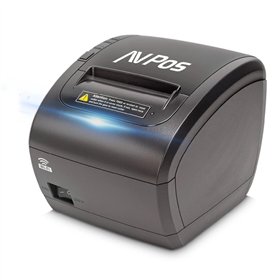 Impressora térmica de bilhetes AVPos K90W - Velocidade de 300 mm/s - Indicador visual e sonoro - Cortador automático - USB, LAN 