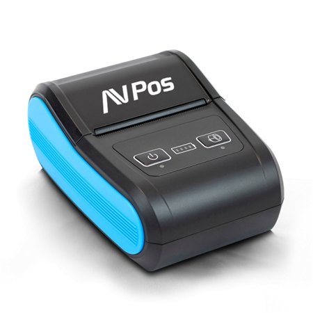 Impressora portátil térmica de bilhetes AVPos MP580R - 58 mm - Velocidade de 90 mm/s - Bluetooth e USB-C - Preta