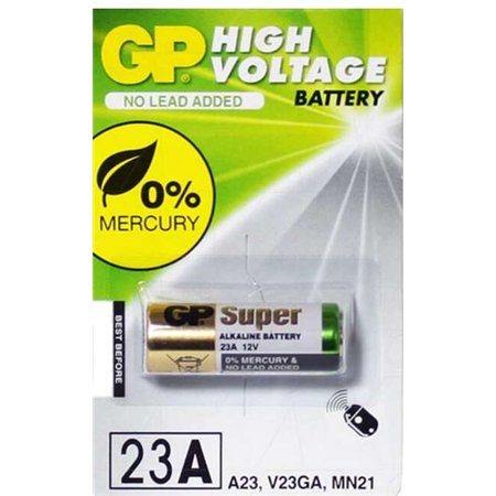 Pacote com 1 pilha alcalina GP 23A 12V
