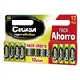 Pacote com 12 pilhas alcalinas Cegasa Super LR06 AA - Alta tecnologia - Confiabilidade - Alto desempenho - Desempenho máximo