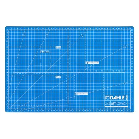 Base de Corte Dahle 10691 A3 30x45cm - 5 Camadas com Núcleo Resistente a Cortes - Linhas Guia - Azul