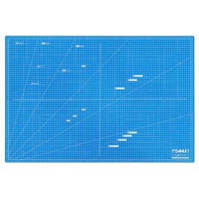 Base de Corte Dahle 10693 A1 60x90cm - 5 Camadas com Núcleo Resistente a Cortes - Linhas Guia - Azul