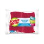 Esponjas de limpeza Scotch-Brite Delicate Color, pacote com 2 unidades - Proteção para os dedos - Não risca - Vermelhas