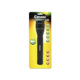 Lanterna LED profissional Cegasa 1000lm - Mede 22,5 x 5cm - Fabricada em alumínio - Funciona com 3 pilhas C LR14 (não incluídas)