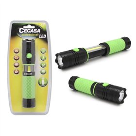 Lanterna LED profissional extensível Cegasa com luz frontal de 350 lúmens e luz lateral de 120 lúmens - Resistente à água IP44 -