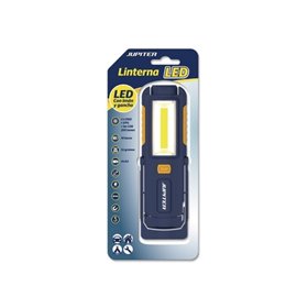 Lanterna de trabalho Jupiter LED+COB 250lm - Com ímã e gancho - Classificação IP44 - Funciona com 4 pilhas AA (não incluídas) - 