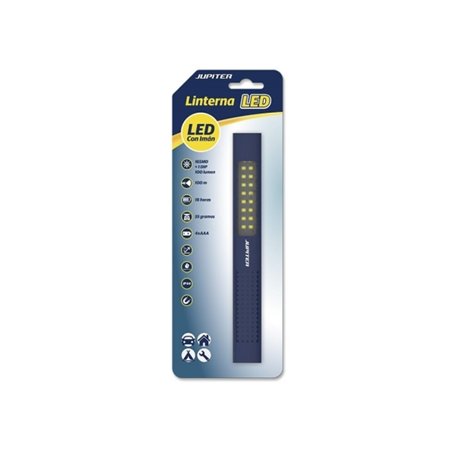 Barra de luz de trabalho multi-LED Jupiter 100lm - Com ímã - Classificação IP44 - Funciona com 4 pilhas AAA (não incluídas) - Az