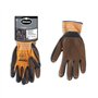 Luvas de trabalho Cegasa tamanho 10 - Fabricadas em nylon com revestimento de espuma e pontos de nitrilo na palma - Preto/Laranj