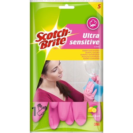Luvas multiuso Scotch-Brite Ultra-Sensitive - Tamanho P - Perfumadas - Rosa