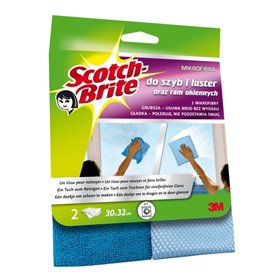 Pano de limpeza de vidros de microfibra Scotch-Brite - Azul