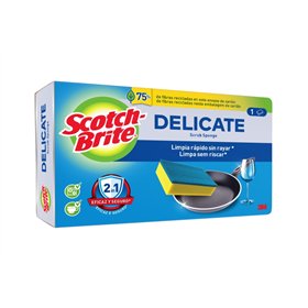 Esponja de limpeza delicada Scotch-Brite para cozinha - Não risca - Amarela
