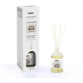 Neutralizador de odores Prady Mikado para sala de jantar - Frasco de vidro de 100ml e varetas difusoras