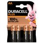 Pilhas alcalinas Duracell MN1500B4 AA LR6 1,5V Plus Power (4 unidades)
