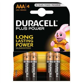 Pilhas alcalinas Duracell MN2400B4 AAA LR03 1,5V Plus Power (4 unidades)