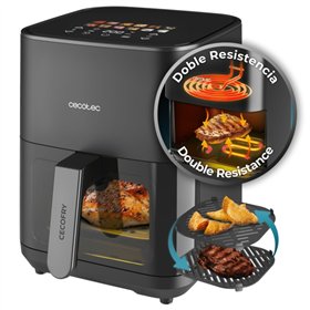 Fritadeira Elétrica Cecotec Cecofry e Grill Duoheat 4000 3 em 1 - Potência de 1900W - Resultados Uniformes - Grill - Pizzas Croc
