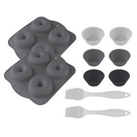 Conjunto de Formas para Donuts e Muffins Cecotec Cecofry SweetBake - Compatível com Fritadeiras de 6 a 8L - Livre de BPA - Super