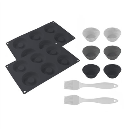 Conjunto de Formas para Donuts e Muffins Cecotec Cecofry SweetBake XL - Compatível com Fritadeiras de 9 a 11L - Livre de BPA - S
