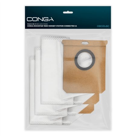 Cecotec Pacote com 3 Bolsas para Estação Rockstar 11500 Odyssey Connected Ia Conga - Brancas