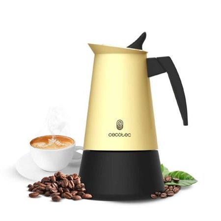 Cafeteira italiana Cecotec Piccolina 600 para 6 xícaras, aço inoxidável - Capacidade de 300ml - Vedação de silicone - Compatível