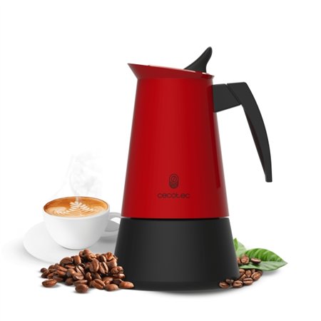 Cafeteira italiana Cecotec Piccolina 200 para 2 xícaras - Aço inoxidável - Adequada para fogões elétricos, vitrocerâmicos e a gá