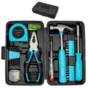 Conjunto de ferramentas Cecotec ToolBox EasyGo - 68 peças - Inclui acessórios - Preto
