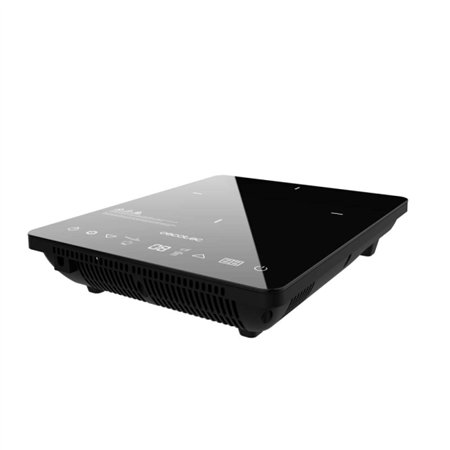 Placa de indução portátil Cecotec Full Crystal Onyx - 2000 W - Temperatura de 60 a 260 °C - Vidro esmaltado - Controle por toque