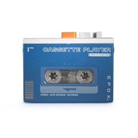 Leitor de cassetes Bluetooth Bigben Epok - Alto-falante integrado - Entrada para fone de ouvido - Fones de ouvido inclusos - Bat