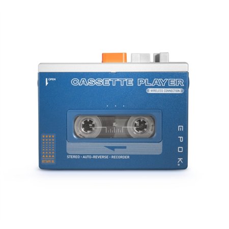 Leitor de cassetes Bluetooth Bigben Epok - Alto-falante integrado - Entrada para fone de ouvido - Fones de ouvido inclusos - Bat