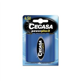 Cegasa Power Plus Pacote com 2 Baterias 3R12 4.5V - Bateria Salina para Dispositivos de Baixa Potência