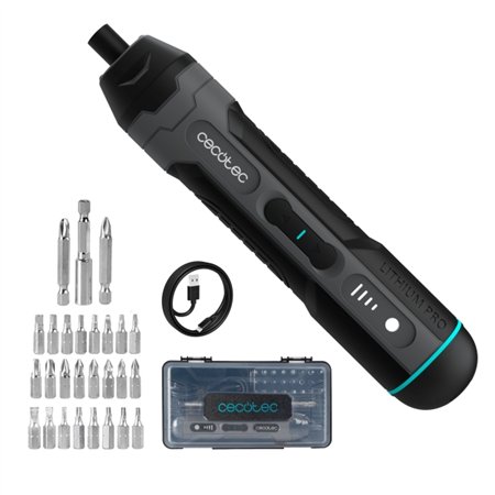 Parafusadeira de bolso sem fio Cecotec EasyGyro 3000 - Bateria de 1500mAh - Luz LED - Acessórios inclusos - Múltiplas configuraç
