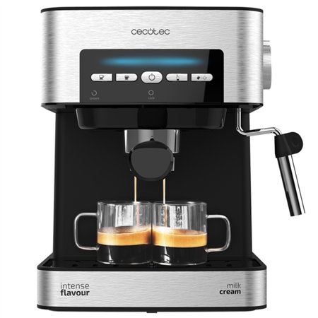 Máquina de café expresso Cecotec Power Espresso 20 Matic com bico de vapor - Capacidade de 1,5L - Pressão de 20 bar - Reservatór