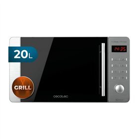Micro-ondas Cecotec ProClean 5110 Inox com Grill - 700W - Capacidade de 20L - Visor LED - Aço Inoxidável - Trava de Segurança pa
