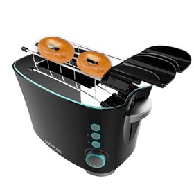 Torradeira Cecotec Toast and Taste Double B com Duas Fatias - 650W - Abertura Larga - Pinça para Torradas - 7 Níveis de Tostagem