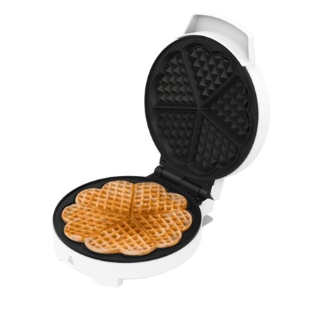 Máquina de Waffles Redonda Cecotec Fun Gofrestone - 1000W - Antiaderente - Acabamento em Aço Inoxidável - Placa Circular de 19cm