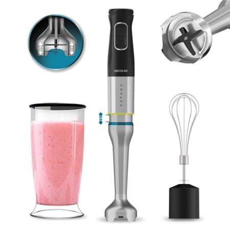 Liquidificador de mão Cecotec Katana 12 Cream B - Potência de 1200 W - Movimento oscilante - Velocidade ajustável - Inclui acess