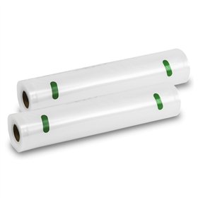 Cecotec Pacote com 2 rolos de 6m para seladora a vácuo - Temperatura ajustável - 28cm de largura - Transparente