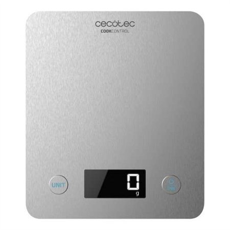 Balança de Cozinha Conectada Cecotec Cook Control 10000 - Acabamento em Aço Inoxidável - Precisão de 1g - Peso Máximo 5kg - Viso
