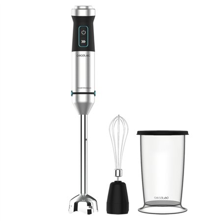 Liquidificador de mão Cecotec Power TitanBlack 1500 XL - 1500W - Lâminas de titânio - Protetor anti-respingos - Velocidade ajust